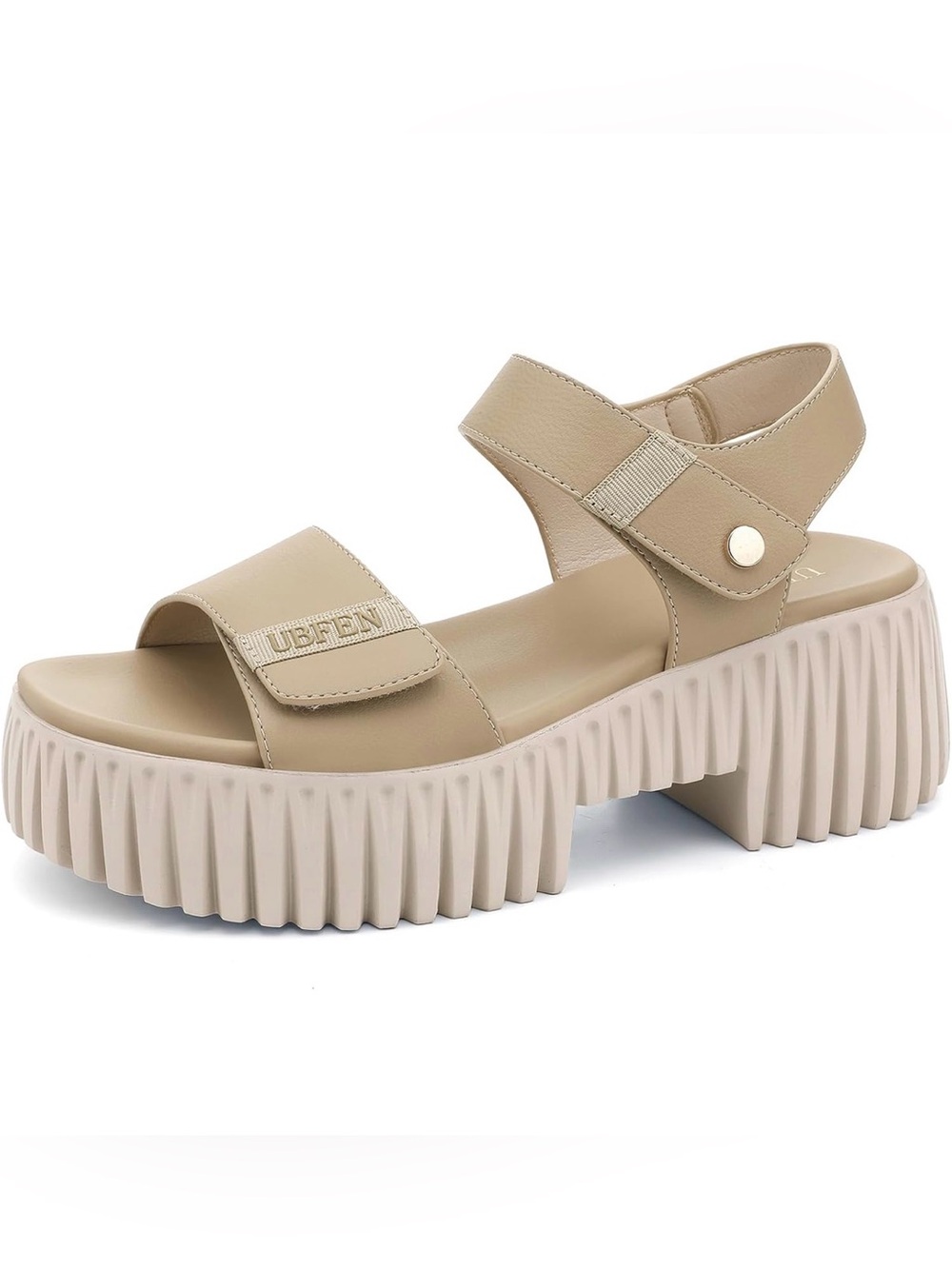 NWOT UBFEN Womens Platform Sandals Chunky Wedge Heel Comfortable Arch Support